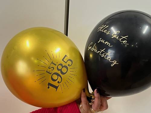 Bild mit Luftballonen mit den Aufschriften 